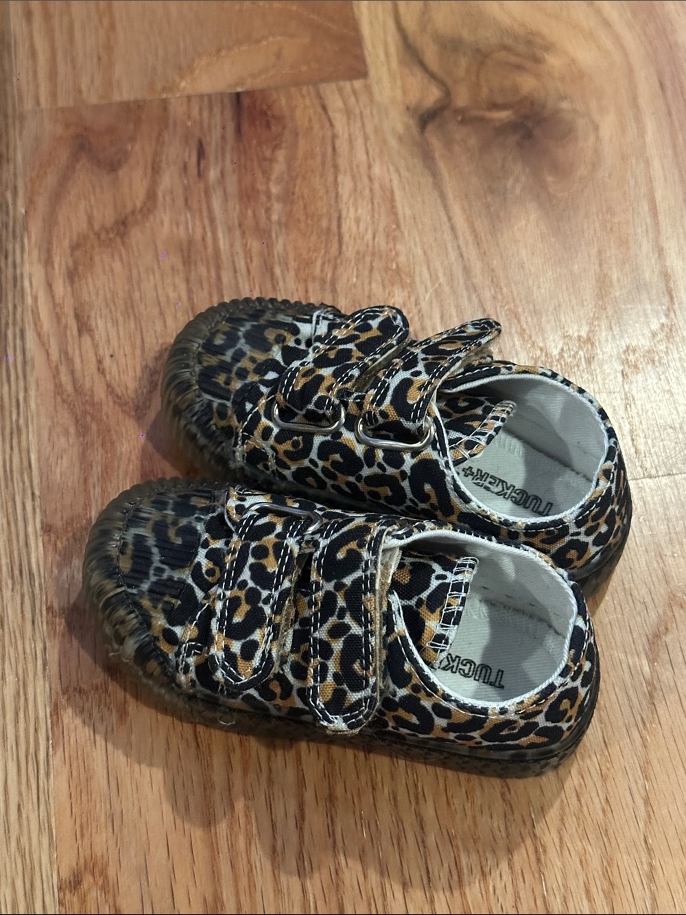 Tucker + Tate Leopard Print Kids Sneakers - Black and Brown